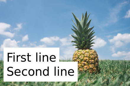 Multiple text lines