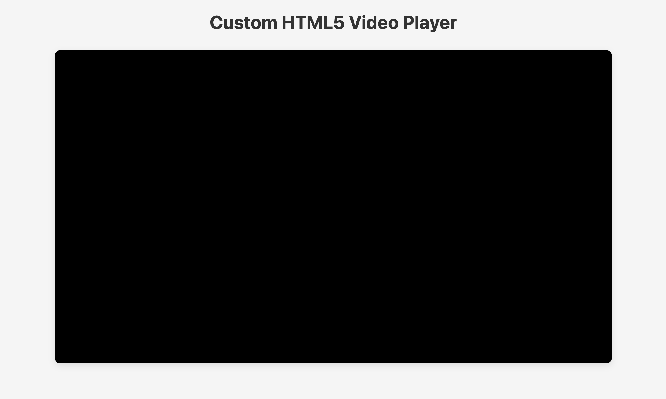 Custom video player with styles
