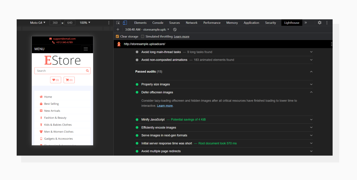 Defer Offscreen Images in Lighthouse