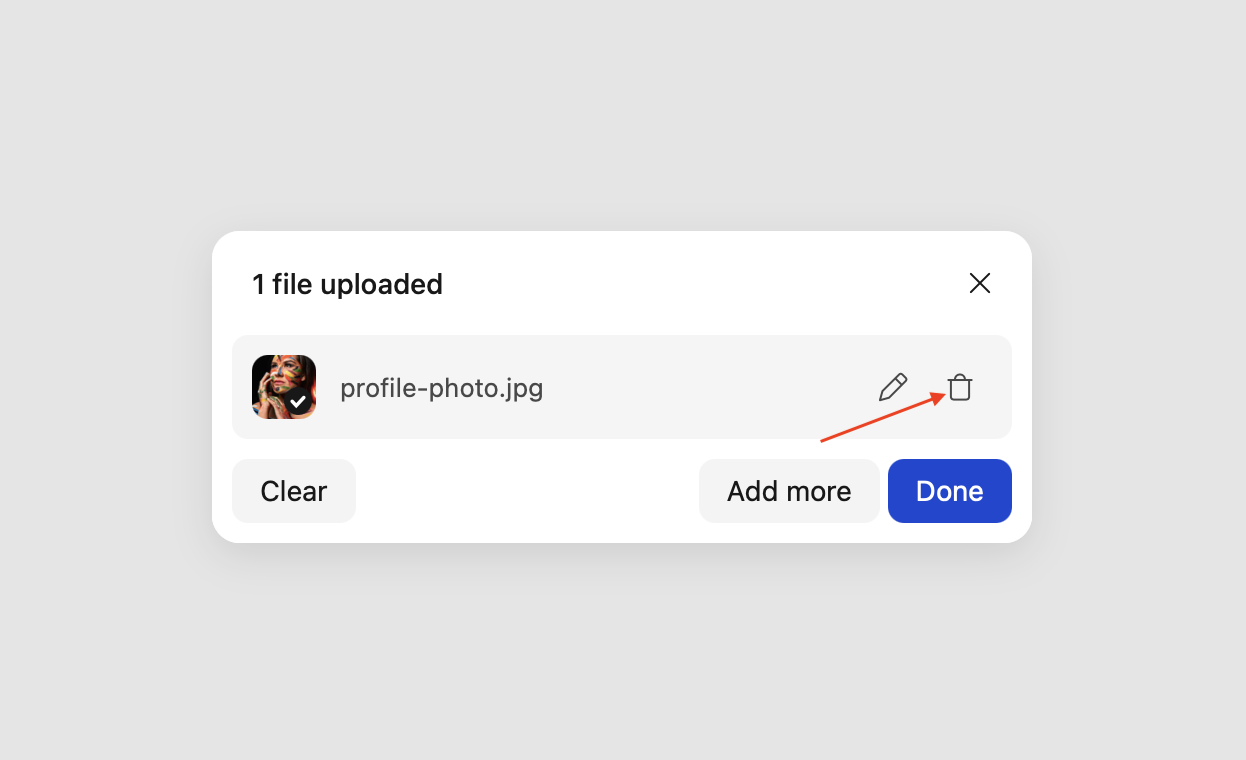 Options for file removal