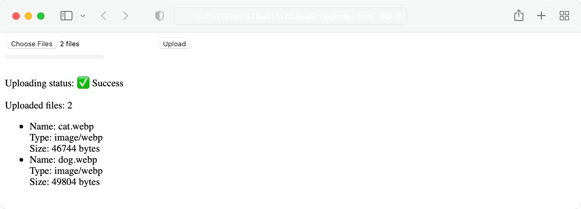 Getting meta data of a file