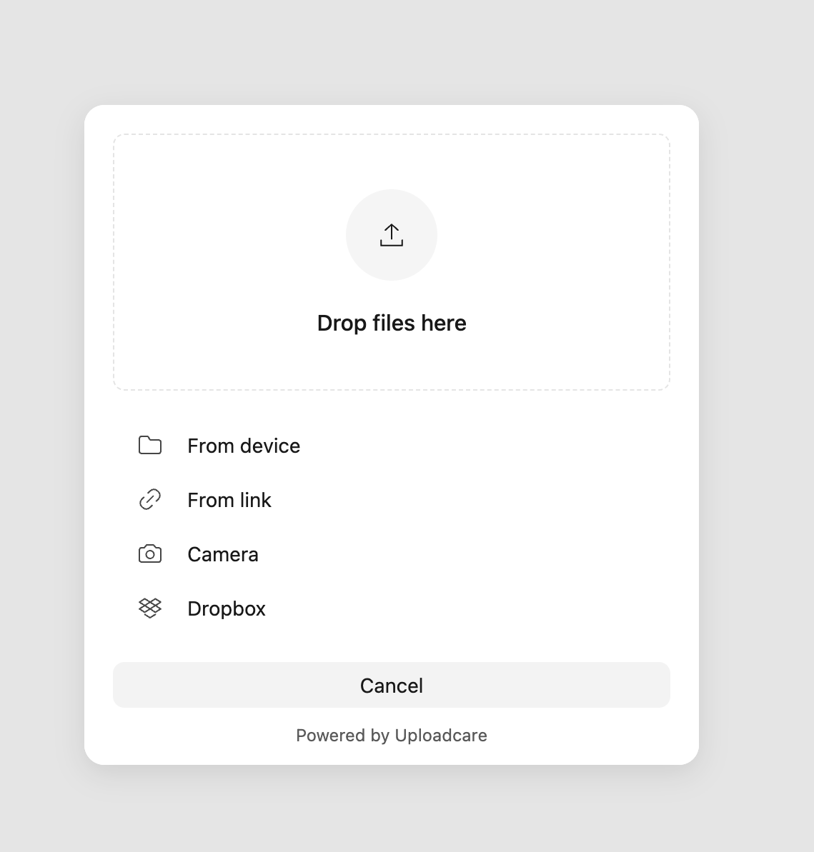 Uploadcare File Uploader example