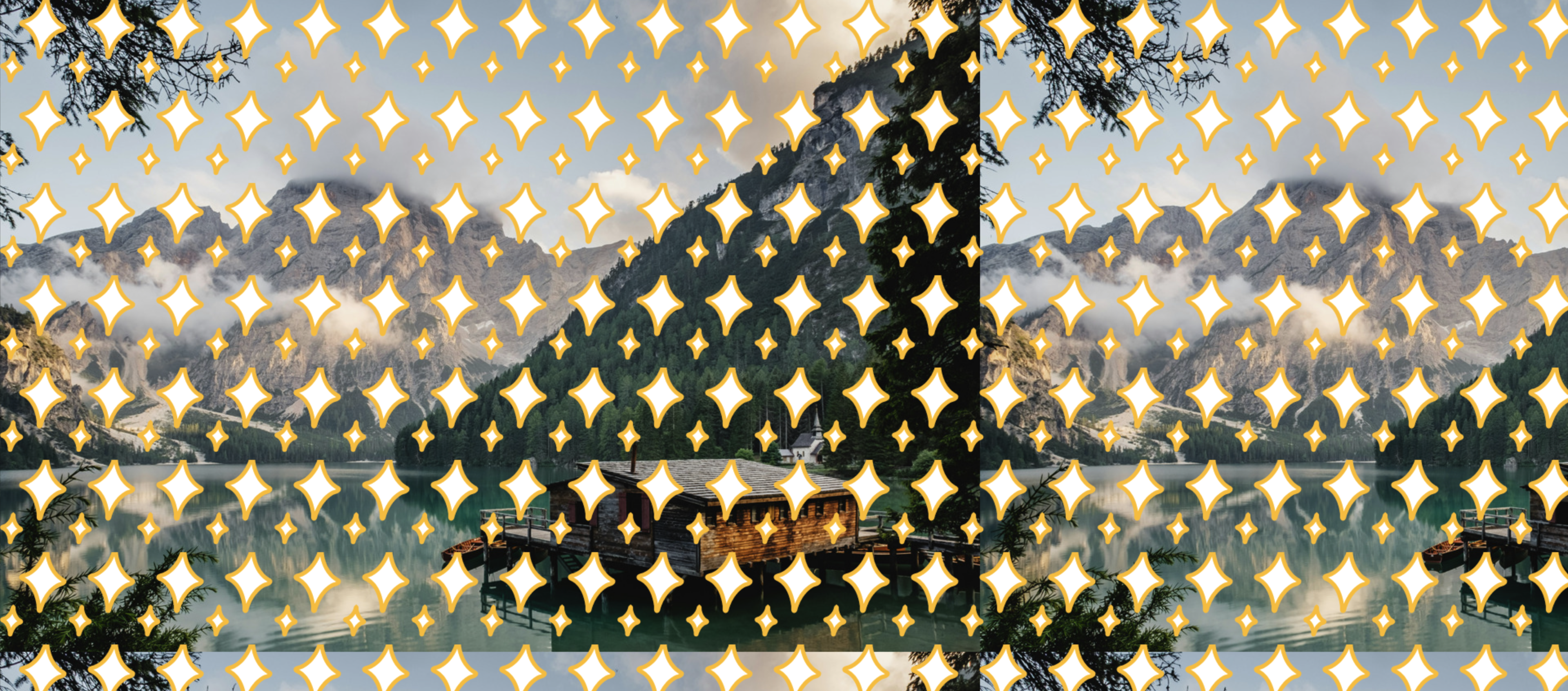 CSS background multiple image example