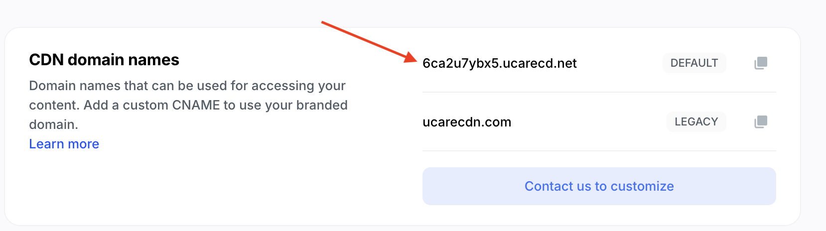 Obtaining project URL with subdomain