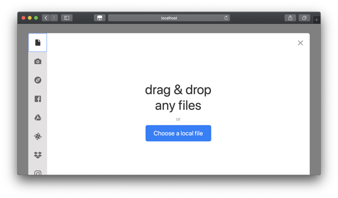 Uploadcare jQuery File Uploader Button